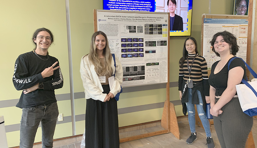 Melissa at her poster