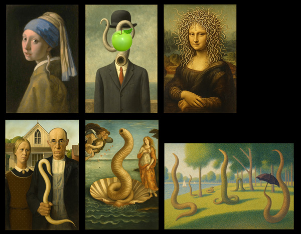 AI Worm Art